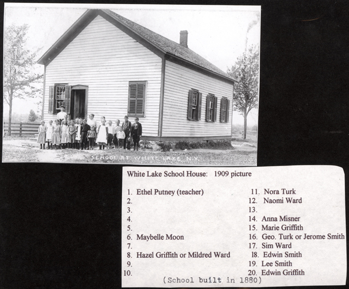 white lake school house putney ethel 1909
