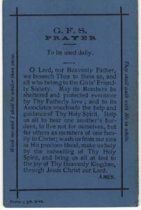 girls friendly society prayer card 1912