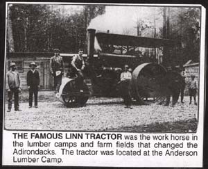 linn tractor anderson lumber camp 1914