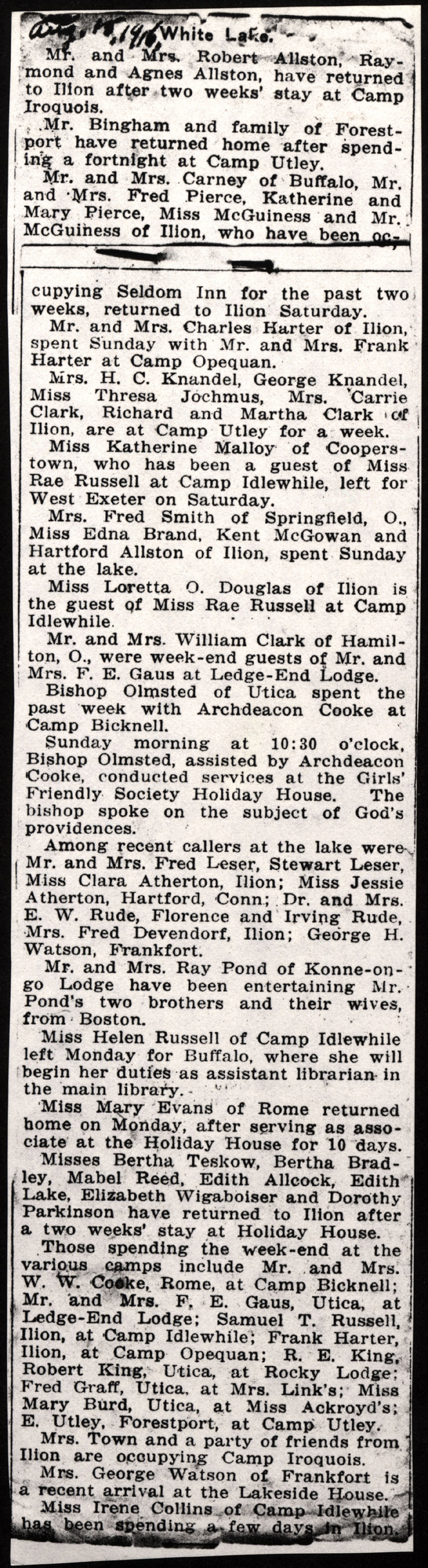 white lake news boonville herald aug 15 1916