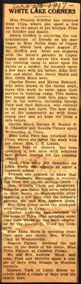 white lake corners news boonville herald sep 20 1917