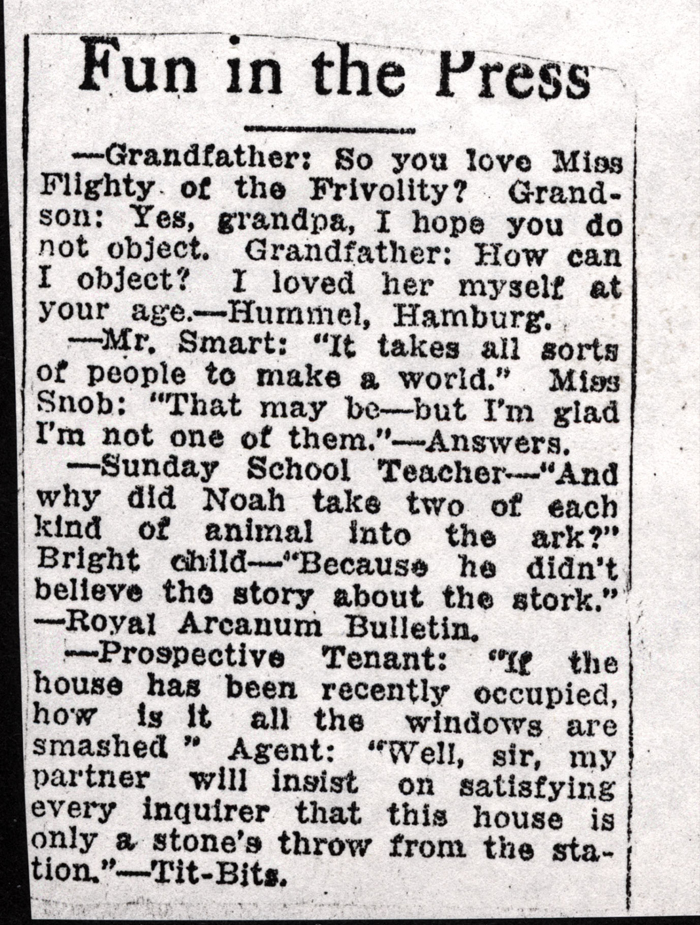 fun in the press 1922