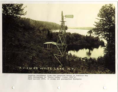 view of white lake post card 1922