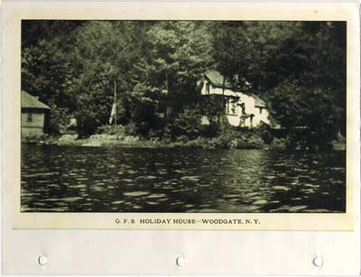 girls friendly society holiday house woodgate post card 1923