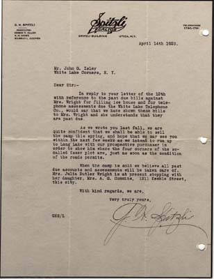 spitzli realtor letter isley john g april 14 1923