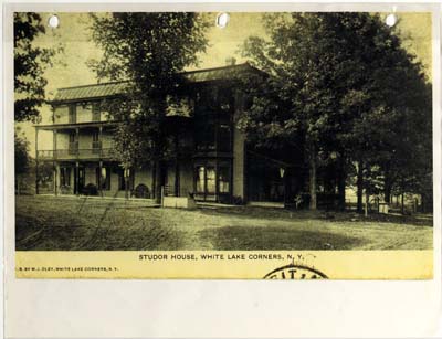 studor house white lake corners post card 1923