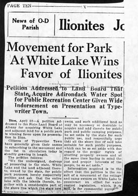 movement for park at white lake wins favor of ilionites april 23 1926 001
