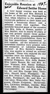 sattler edward eames julia family reunion thanksgiving day 1927