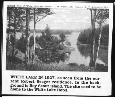 view of white lake and island 1927