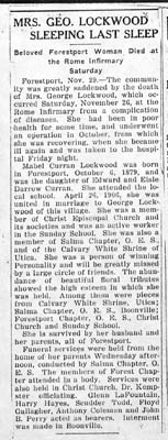 lockwood mabel curran wife of george obit november 26 1932