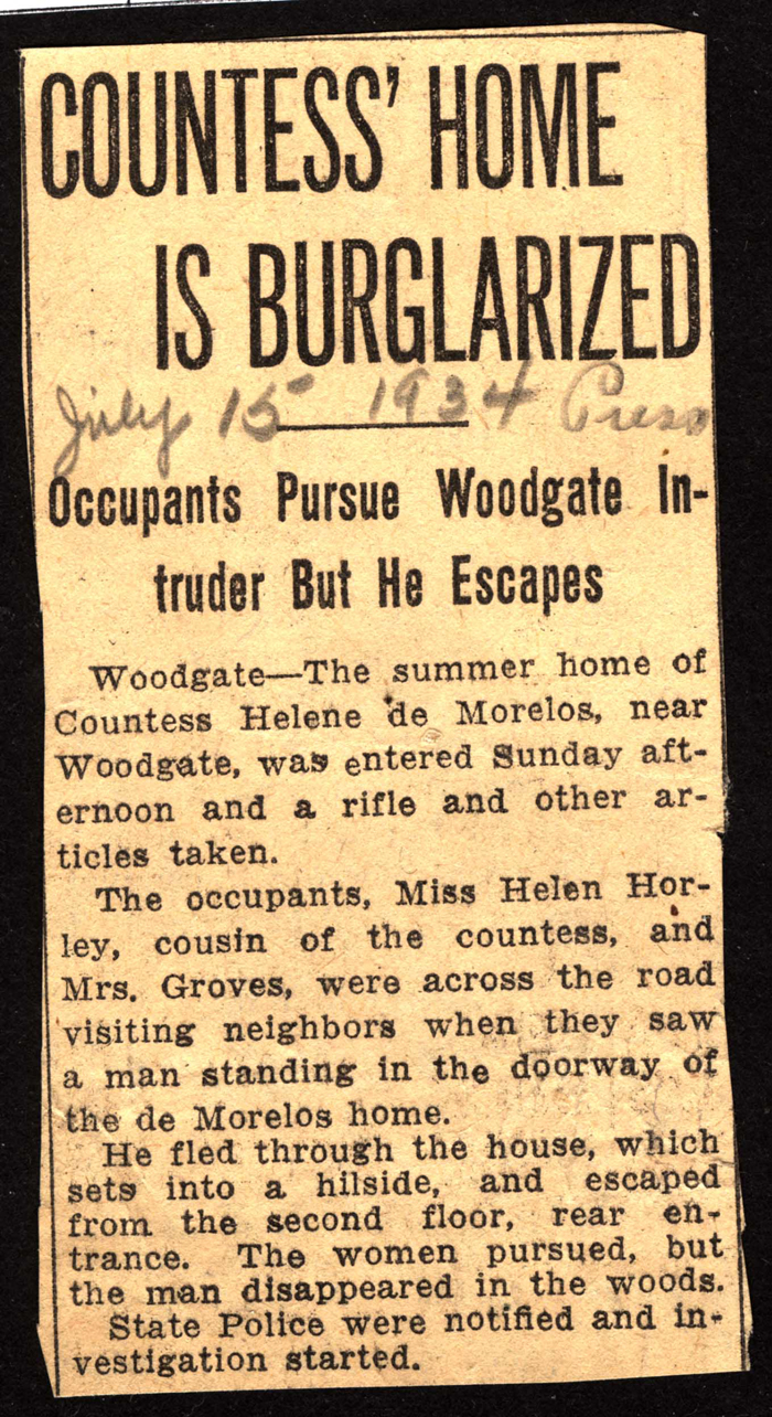 countess helene de morelos home burglarized july 15 1934