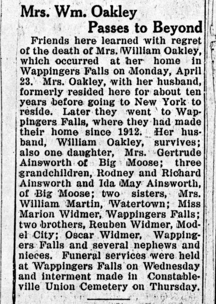 oakley lena a widmer wife of william obit april 23 1934 002