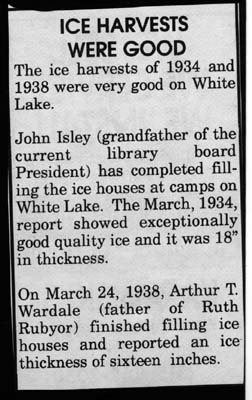 rubyor isley ice harvests good 1934