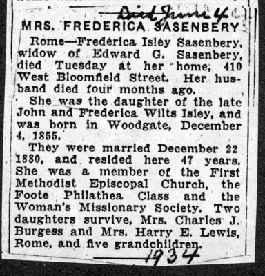sasenbery frederica isley wife of edward g obit june 5 1934 002