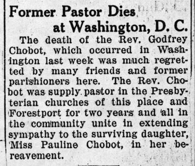 chobot godfrey reverend father obit september 12 1935
