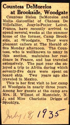 countess demorelos and maite gattouillat visit woodgate camp july 18 1935
