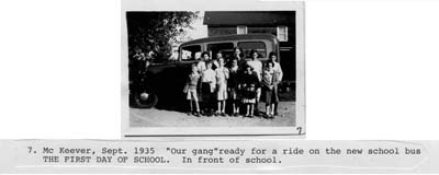 mckeever photos of bronson family first day of school september 1935