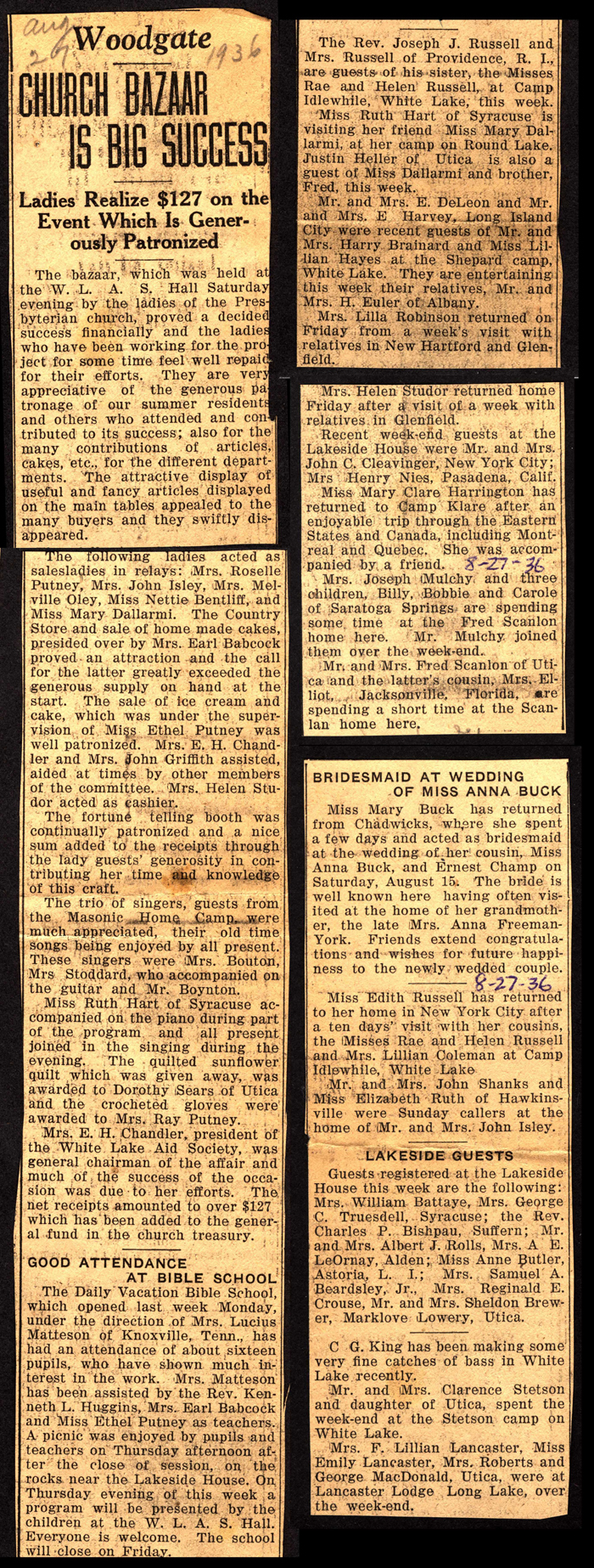 woodgate news august 27 1936