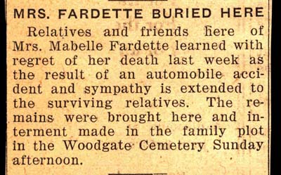 fardette mabelle buried in woodgate cemetery september 1937
