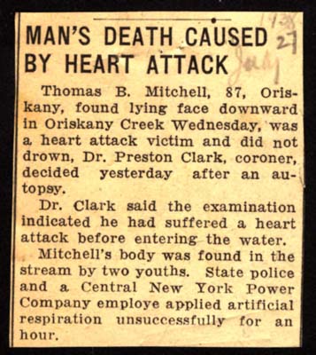 cause of death for thomas barton mitchell ruled as heart attack died july 27 1938