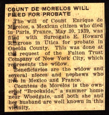 count enrique de morelos will filed for probate 1939
