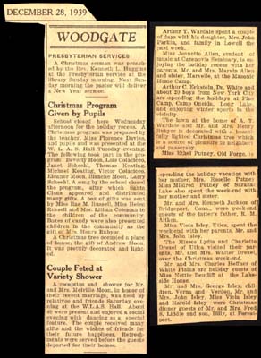 woodgate news december 28 1939