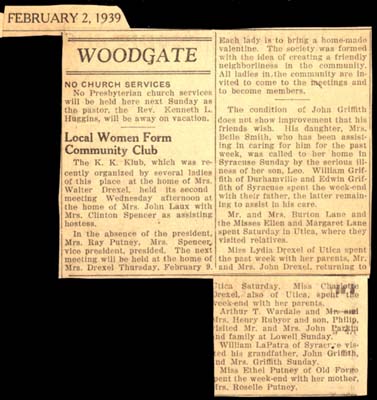 woodgate news february 2 1939