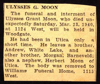 moon ulysses grant brother of andrew and morgan moon obit march 23 1940