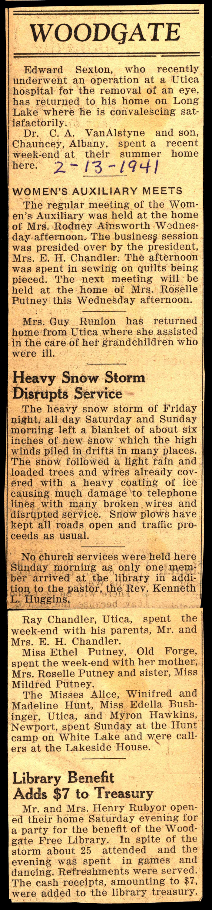 woodgate news february 13 1941