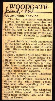 woodgate news january 9 1941