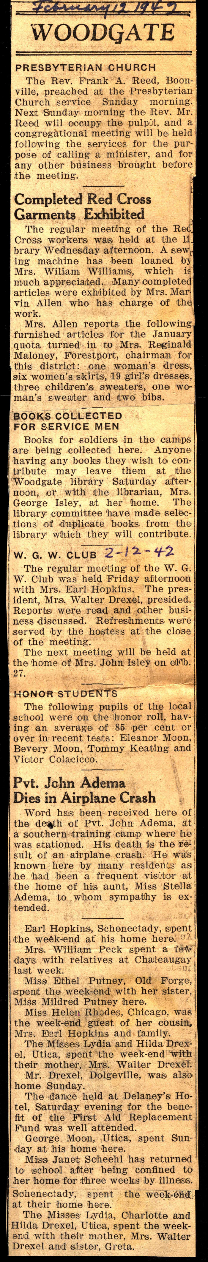 woodgate news february 12 1942