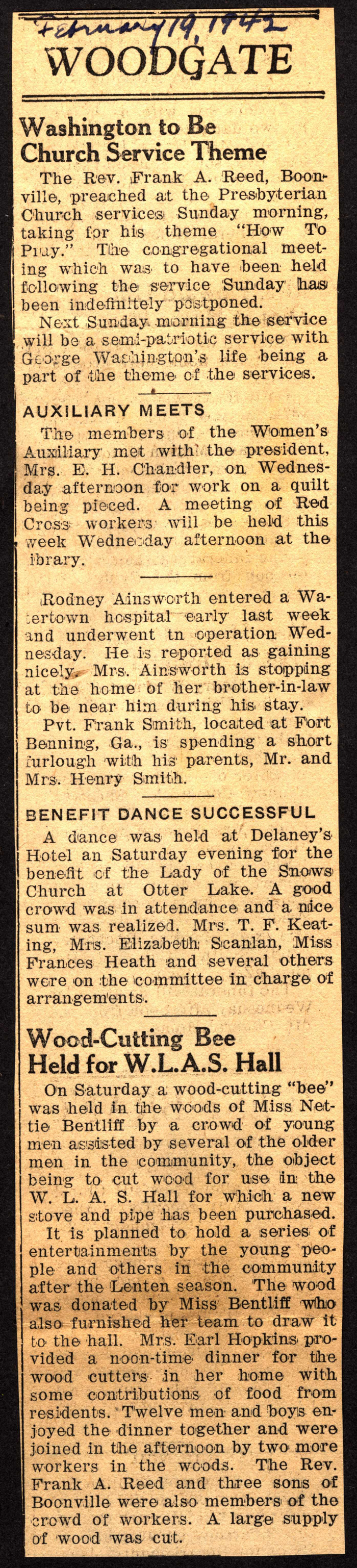 woodgate news february 19 1942