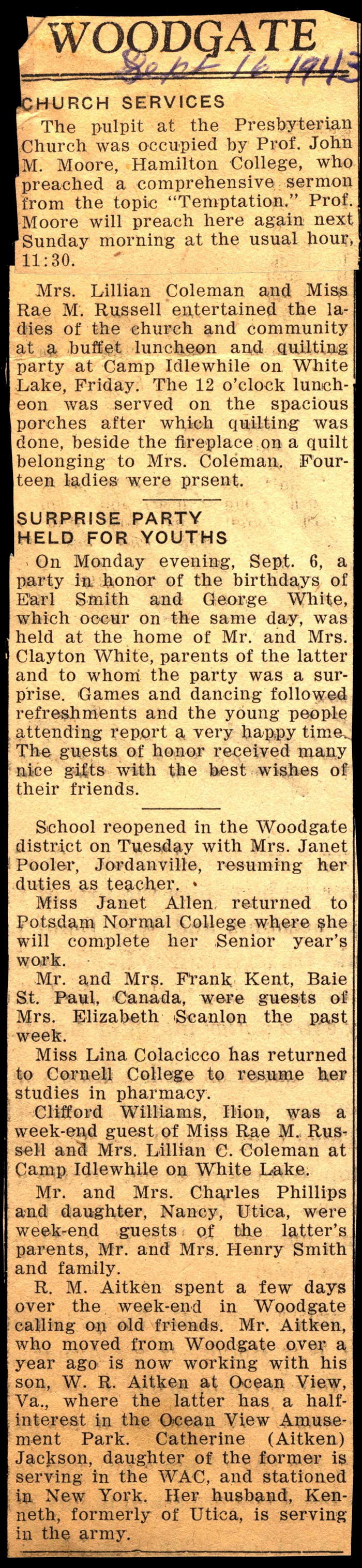 woodgate news september 16 1943