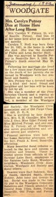 putney carolyn stell wife of roselle putney obit december 30 1943