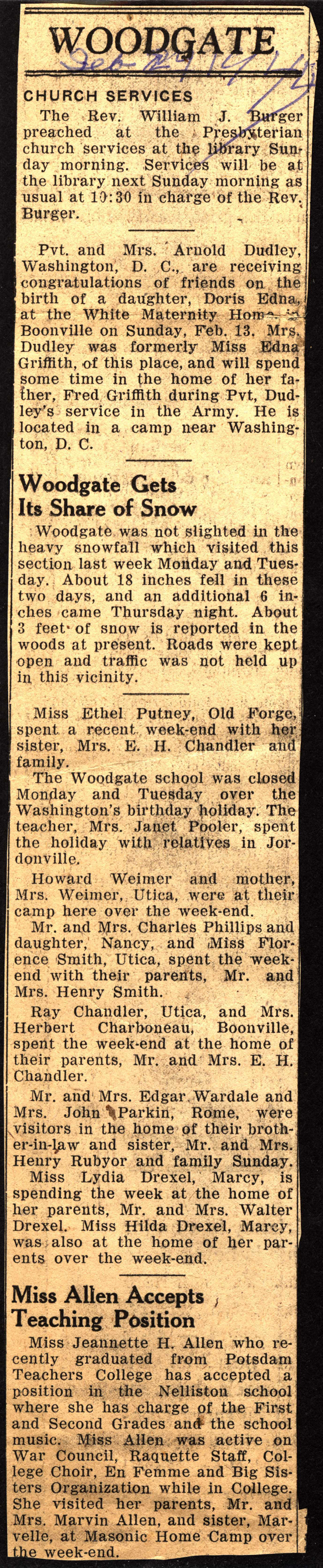 woodgate news february 24 1944