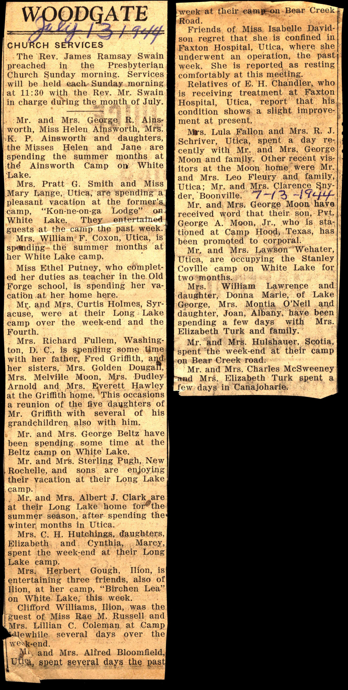 woodgate news july 13 1944