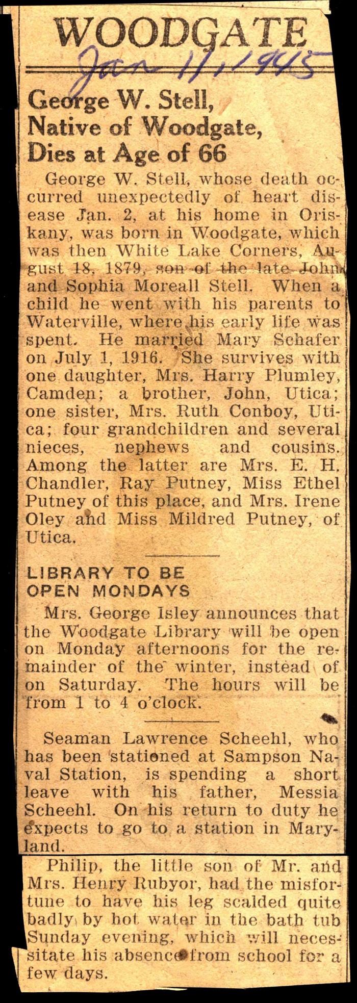 woodgate news january 11 1945