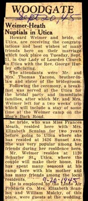 weimer howard and meath frances married september 11 1945