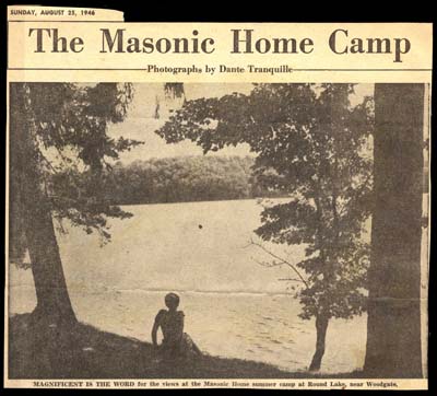 masonic home camp at round lake in woodgate august 25 1946