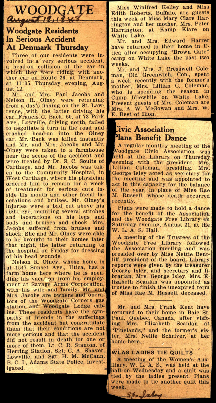 woodgate news august 19 1948