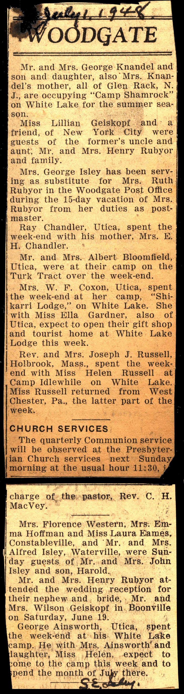 woodgate news july 1 1948
