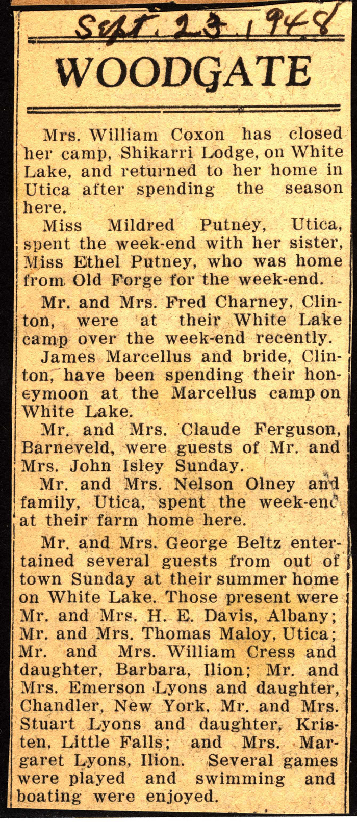 woodgate news september 23 1948