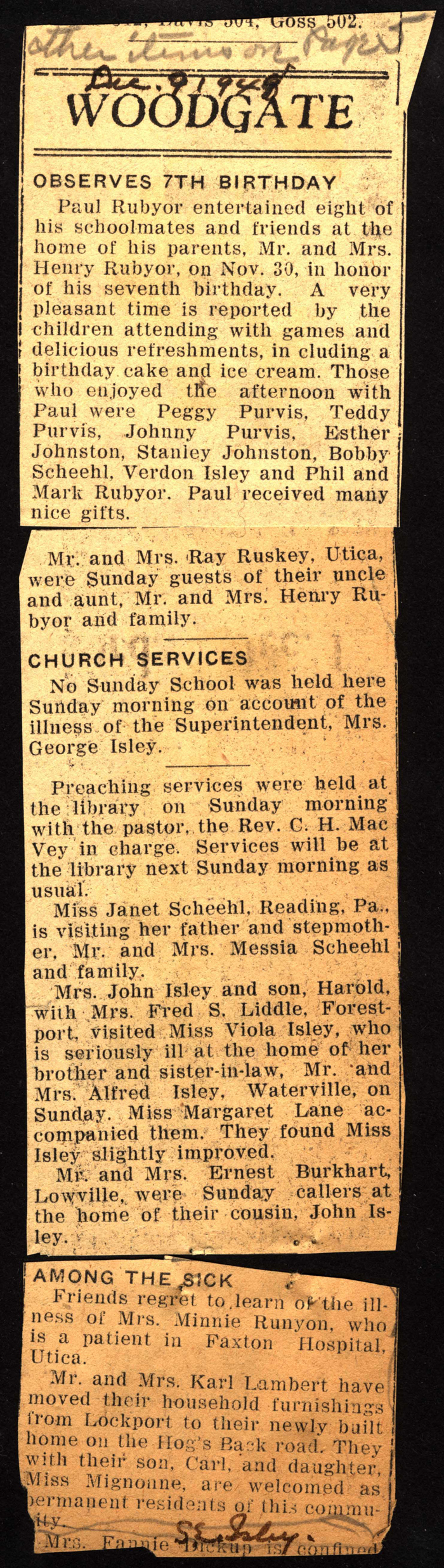 woodgate news december 9 1949