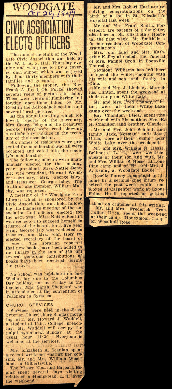 woodgate news october 20 1949