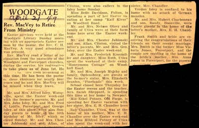 reverend c h mac vey to retire from ministry april 21 1949