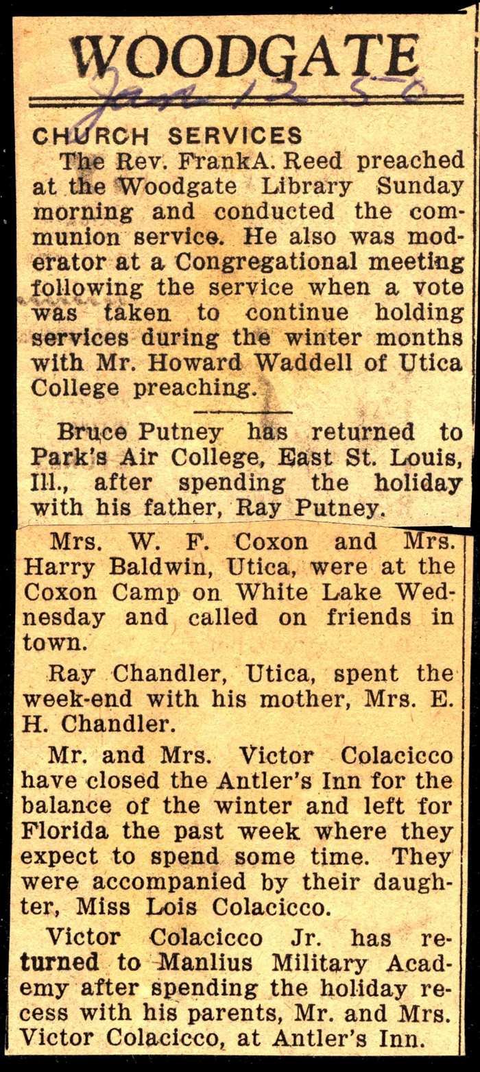 woodgate news january 12 1950