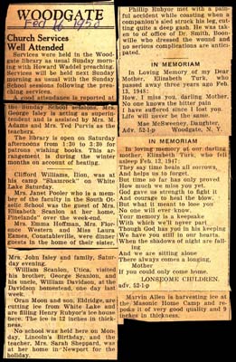woodgate news february 16 1950