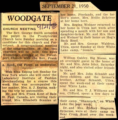 woodgate news september 21 1950