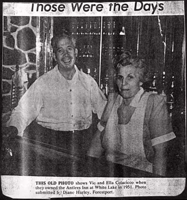 antlers inn owners vic and ella colacicco at white lake 1951