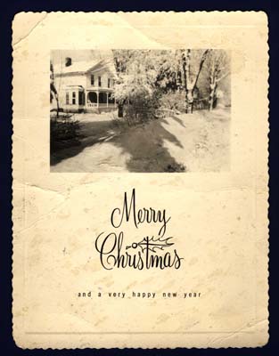 red house christmas card from mrs elizabeth scanlon 1950s 001front